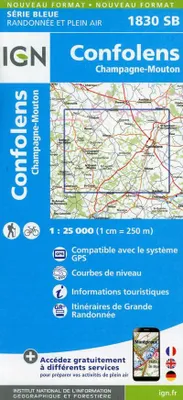 Image de Confolens, carte à 1:25 000