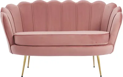 Produktbild von Schalenförmiges 2-Sitzer-Sofa aus rosa Velours DANDELION Pascal Morabito von Pascal Morabito