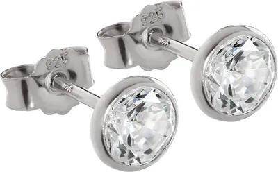 Produktbild von Paar 5,3mm Ohrstecker 925 Sterlingsilber Silber Anlaufgeschützt Zirkon Weiß 2082