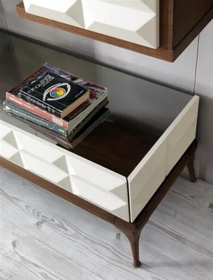 Image de Meuble-paroi Sideboard TV Stand RTV Lowboard Armoire murale Étagère blanche