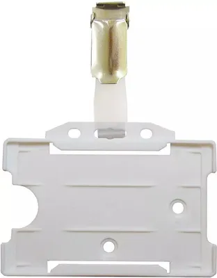 Produktbild von 1x WEISS Ausweisset Ausweis-Set Ausweishülle Auswelter Kartenhalter+ Milchiger Lasche Clip GROSSE FARBAUSWAHL