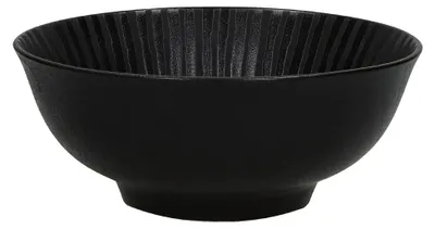 Produktbild von Pomax Nyakim Pastaschale aus Porzellan, Schwarz, Ø 23 x H 9,5 cm