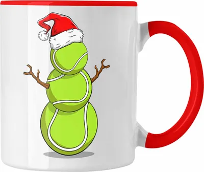 Produktbild von Trendation - Tennis Weihnachten Tasse Geschenk Tennisspieler Geschenkidee Trainer Coach (Rot)