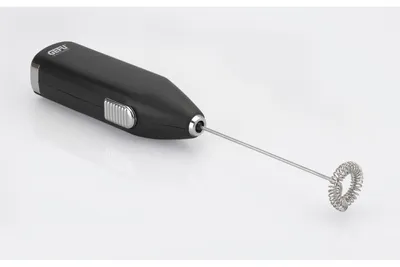 Zdjęcie produktu dla GEFU 12720, Automatic milk frother/warmer, Czarny, Stal nierdzewna, 12000 RPM, Bateria, AA, 36 mm