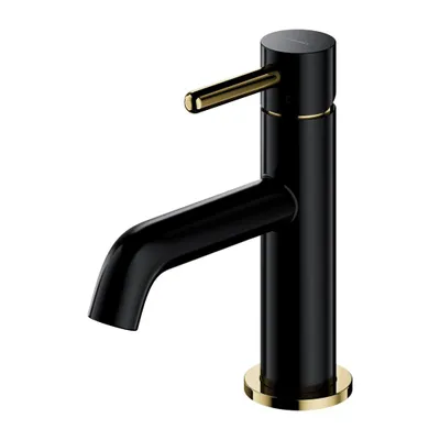 Produktbild von Omnires Y Y1210NBLGL Waschtischarmatur, schwarz-gold