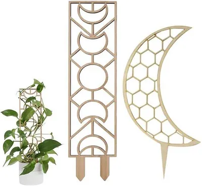 Produktbild von Set mit 2 Holz-Rankhilfen für Kletterpflanzen, 30 cm