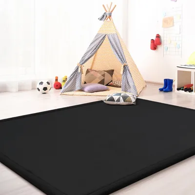 Produktbild von TT Home Krabbelmatte Babyzimmer Teppich Spielmatte Kinder Unifarben Rutschfest Flauschig Größe 100x200 cm
