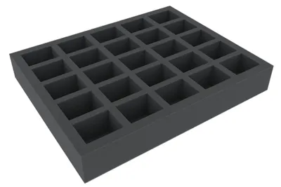 Produktbild von 50 mm Schaumstoffeinlage mit 25 Fächern für Miniaturen