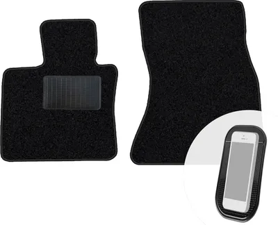 Produktbild von moto-MOLTICO Vorne Fußmatten Auto Velours Autoteppiche Schwarz Automatten Set 2-teilig passend für BMW X6 II F16 2014-2019