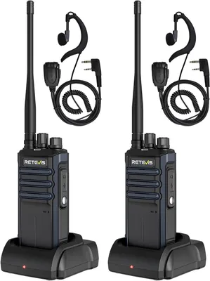 Image de Retevis RT86A Radio longue portée, compatible avec le RT86, avec microphone, appel de groupe, appairage facile, longue durée de vie, pour les chantiers entrepôts