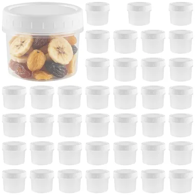 40 Vorratsdosen mit Deckel, 160 ml, Kunststoff, Gefrierdosen