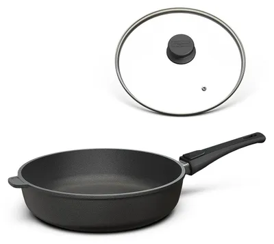 Produktbild von Hoffmann Hochrandpfanne Ø 24 cm Aluguss Antihaft Induktion mit Deckel Germany