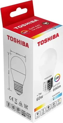 Produktbild von Toshiba Led Glühbirne g45 e27 7w 6500k