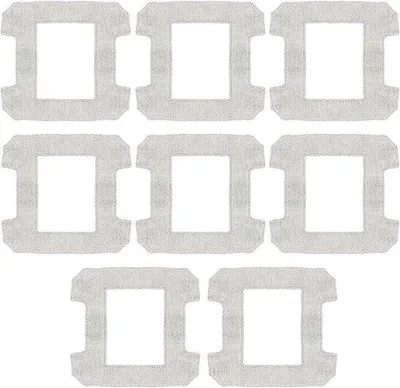 Productafbeelding van 8 stuks microvezel reinigingsdoekjes voor reinigingsrobots - wasbare en herbruikbare pads