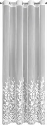 Immagine prodotto di EUROFIRANY | Tenda - Tenda - 140 x 250 cm - con ricamo floreale - bianco