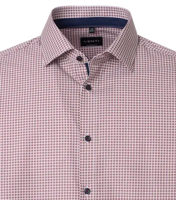 Produktbild von Venti - Modern Fit - Bügelfreies Herren Langarm Hemd (226110900), Größe:42, Farbe:Rot (400)