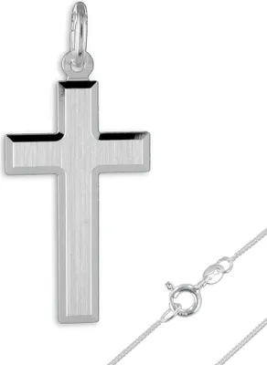 Produktbild von Kreuz Kette Silber 925 teilmatt Anhänger ohne Kette