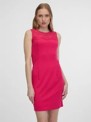 Produktbild von Orsay Dunkelrosa Etuikleid mit Spitze für Damen 498618