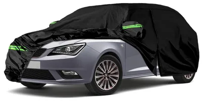 Produktbild von Autoabdeckung für SEAT Ibiza 2008-2024, wasserdichte Vollgarage, Allwetterschutz Schwarz