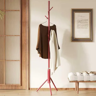 Produktbild von Steh-Garderobe Kassie | Ø48 x 174 cm | Rot / Metall