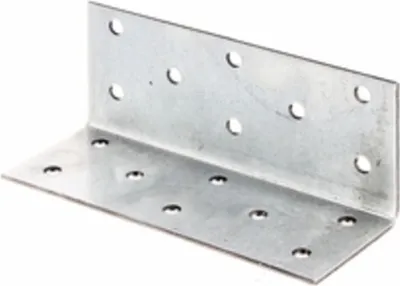 Produktbild von Winkelverbinder verzinkt 40x40x100mm, 2mm dick, 16 Löcher
