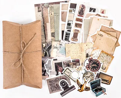 Produktbild von Retro Scrapbook Nálepky Dekorative Vintage Scrapbooking für Journaling Fotoalbum 30 Blätter