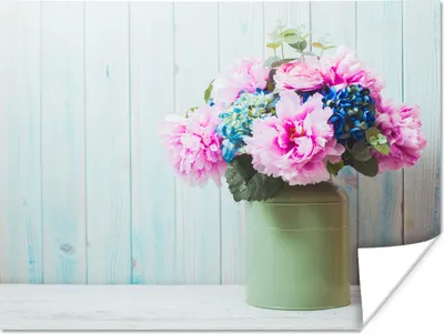 Produktbild von MuchoWow® Poster Blumen - Farben - Stilleben 120x90 cm - Wandbild