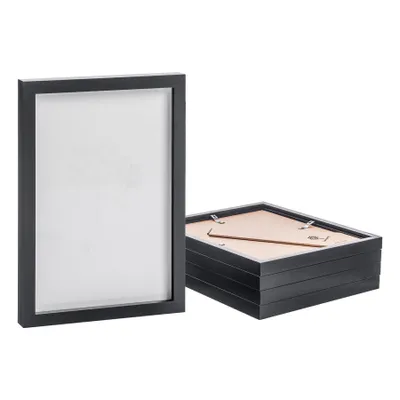 Produktbild von Nicola Spring Bilderrahmen – A4 (8" x 12") – Schwarz – 5er-Pack