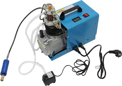 Produktbild von Elektrische Luftpumpe 220 V - PCP Kompressor - Hochdruck - EU-Stecker - Für PCP-Luftgewehr und Reifen - Weiß