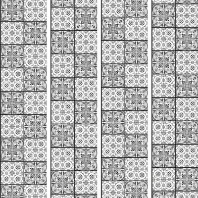 Produktbild von PURO TAPETE - Realistische Tapete ohne Rapport und Versatz 10m Vlies Tapetenrolle Wandtapete modern design Fototapete - Fliese Ornament f-C-0039-j-d