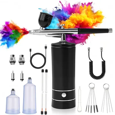 Productafbeelding van Draagbare Airbrush-set met Compressor, 950 mAh, 3 Drukniveaus