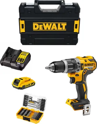 Immagine prodotto di Trapano a percussione DeWALT DCD796D1T (1 x 2,0 Ah + DCB107 + TSTAK II) + set di 40 punte per avvitatore