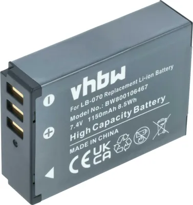 Produktbild von vhbw Akku Ersatz für Kodak LB-070 für Kamera (1150 mAh, 7,4 V, Li-Ion)