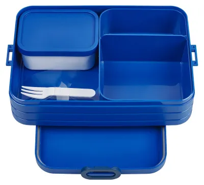 Obrázok produktu pre Mepal - Lunchbox Take A Break veľký - Obedový box s priehradkami - Vhodný až na 8 sendvičov - Ideálny na prípravu jedla - 1500 ml - Živo modrý