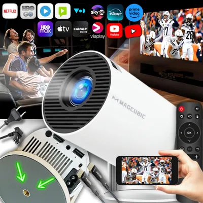 Produktbild von Led Projektor Android Smart Tv Wifi6 Bluetooth, Stativ Gewinde +Hdmi