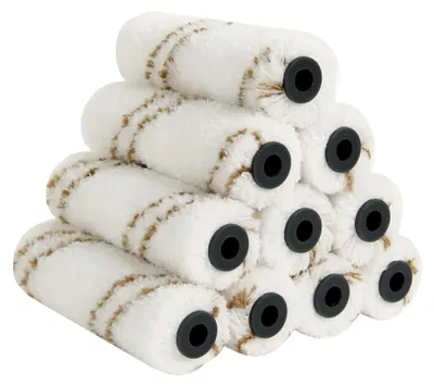 Produktbild von Farbroller-Set, kleine Farbrollerhülsen 10,2 cm, Mikrofaser-Farbrollerabdeckung, 10 Stück