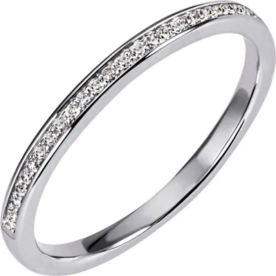 Produktbild von Halbmemory-Ring 585 Gold Weißgold 29 Diamanten Brillanten 0,11 Ct W/SI Innenumfang 50mm  Ø15.9mm