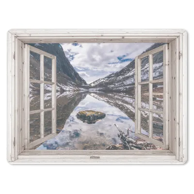 Produktbild von MuchoWow® Mauspad Mousepad Aussicht - Berg - Wasser 23x19 cm - Mousepads - Maus Mat - Pad - Mausunterlage - Schreibtischunterlage - Mauspad
