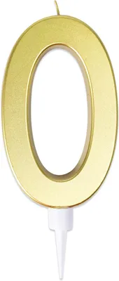 Obrázek produktu pro KLOUN - 23950 - zlatá svíčka - číslo 0