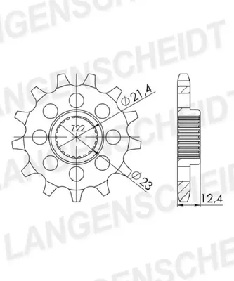 Produktbild von Ritzel Supersprox 428 - 15Z CST-1594:15|feinverzahnt 21,4/23,0