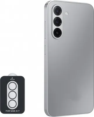 Obrázok produktu pre Pre Samsung Galaxy A17 5G / 4G Hliníkový ochranný krúžok fotoaparátu + H9 Tvrdé tvrdené sklo Silver