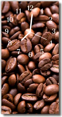 Produktbild von Tulup Glasuhr Wanduhr Küchenuhr Echt-Glas 30x60 Koffeebohne Braun