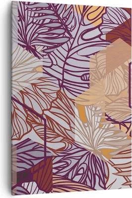 Produktbild von Bild auf Leinwand - Leinwandbild - Einteilig - Blatt Pflanze Blume - 70x100cm - Wand Bild - Wanddeko - Wandbilder - Leinwanddruck - Wanddekoration - Leinwand bilder - Wandbild - PA70x100-3865