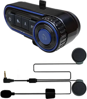 Obrázek produktu pro Motocykl Bluetooth 5.3 Headset Helma Intercom Hands-  Call Music Earphone Communicator Speaker Blue Black