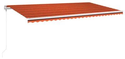 Zdjęcie produktu dla Automatycznie zwijana markiza, 600x300 cm, pomarańczowo-brązowa