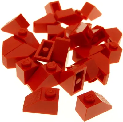 Produktbild von 25x Lego Dachstein 45° 2x1 rot Dachziegel schräg Steine 4121934 6270 35281 3040