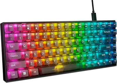 Produktbild von Lenovo Legion K510 Mini Pro, 75%, Kabelgebunden, USB, Mechanischer Switch, RGB-LED, Schwarz, Transparent