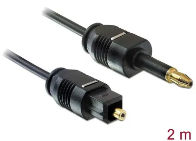 Image de Delock 82876 Toslink Kabel Delock Toslink -> mini Toslink St/St 2.00m