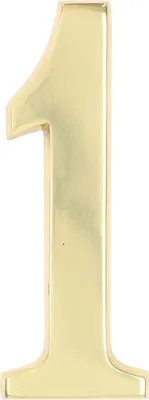 Produktbild von KOTARBAU® 3D Hausnummer Ziffer"1“ aus Messing 20 cm Türnummer für Häuser Siedlungen Hotels Wohnungen 100% Messing