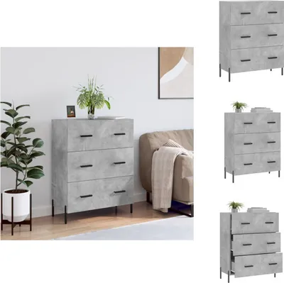 Obrázek produktu pro vidaXL Příborník betonový šedý 69,5x34x90 cm materiál na bázi dřeva - Příborníky